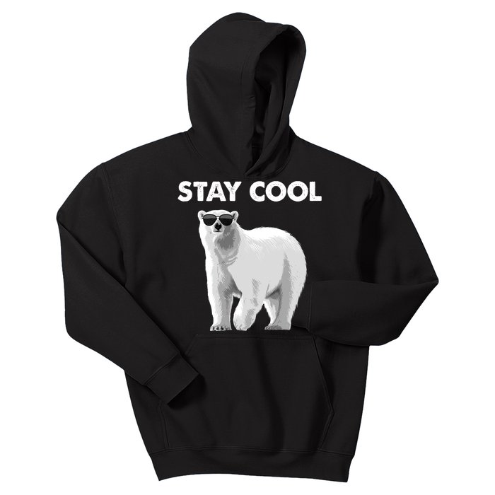 Cool Polar Bear For Men Women Kids Polar Bear Lover Kids Hoodie