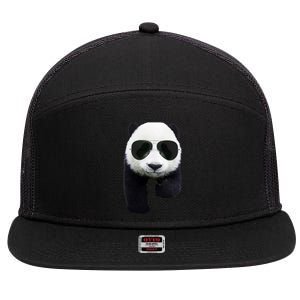 Cool Panda Bear 7 Panel Mesh Trucker Snapback Hat