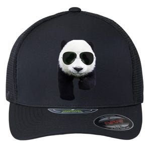 Cool Panda Bear Flexfit Unipanel Trucker Cap