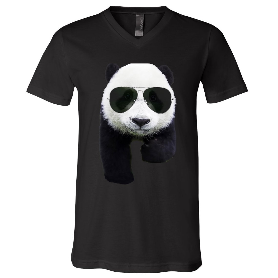 Cool Panda Bear V-Neck T-Shirt