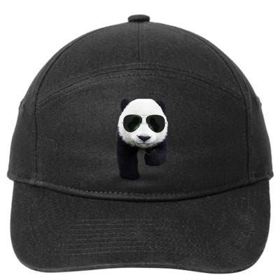 Cool Panda Bear 7-Panel Snapback Hat