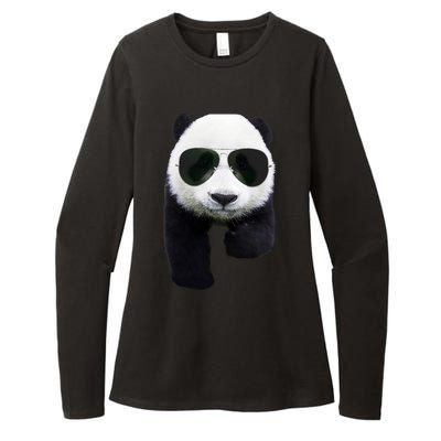 Cool Panda Bear Womens CVC Long Sleeve Shirt