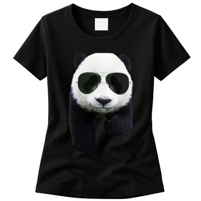 Cool Panda Bear Womens T-Shirt
