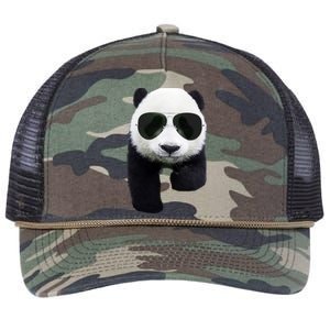 Cool Panda Bear Retro Rope Trucker Hat Cap