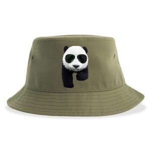 Cool Panda Bear Sustainable Bucket Hat