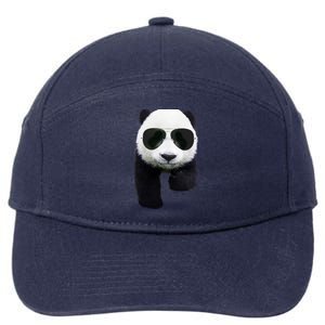 Cool Panda Bear 7-Panel Snapback Hat