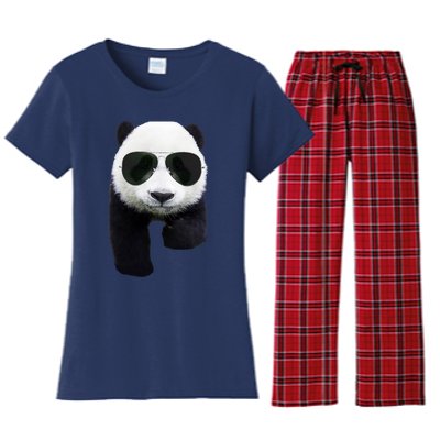 Cool Panda Bear Women's Flannel Pajama Set