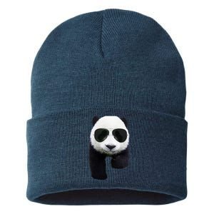 Cool Panda Bear Sustainable Knit Beanie