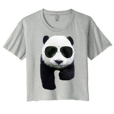 Cool Panda Bear Women's Crop Top Tee