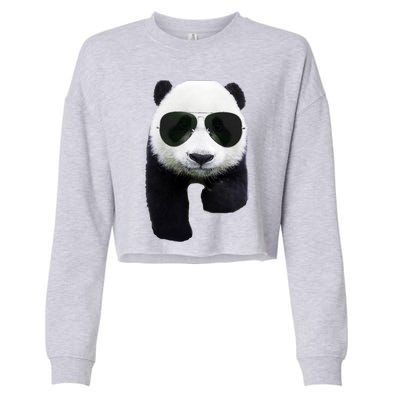 Cool Panda Bear Cropped Pullover Crew