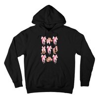 Coquette Pink Bow Cowboy Boots Hat Western Country Cowgirl Hoodie