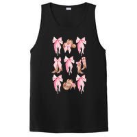 Coquette Pink Bow Cowboy Boots Hat Western Country Cowgirl PosiCharge Competitor Tank