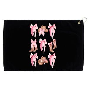 Coquette Pink Bow Cowboy Boots Hat Western Country Cowgirl Grommeted Golf Towel