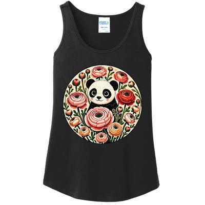 Cute Panda Bear Artwork Panda Lovers Design Ladies Essential Tank