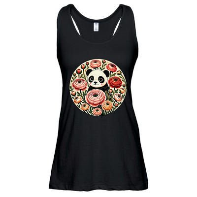 Cute Panda Bear Artwork Panda Lovers Design Ladies Essential Flowy Tank