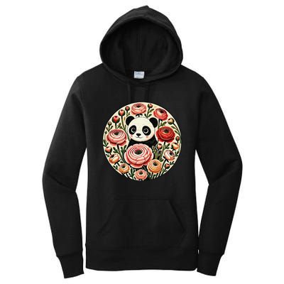 Cute Panda Bear Artwork Panda Lovers Design Women's Pullover Hoodie