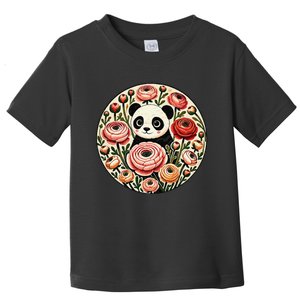 Cute Panda Bear Artwork Panda Lovers Design Toddler T-Shirt