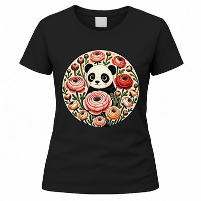 Cute Panda Bear Artwork Panda Lovers Design Women's T-Shirt