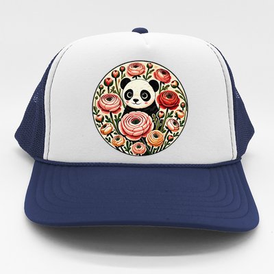 Cute Panda Bear Artwork Panda Lovers Design Trucker Hat