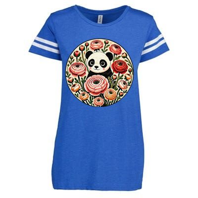 Cute Panda Bear Artwork Panda Lovers Design Enza Ladies Jersey Football T-Shirt