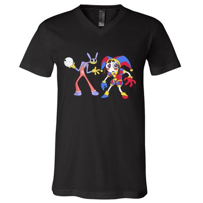Cute Pomni Bubble Funny Amazing Digital Circus Gooseworx V-Neck T-Shirt