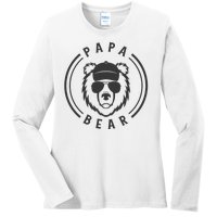 Cool Papa Bear Ladies Long Sleeve Shirt