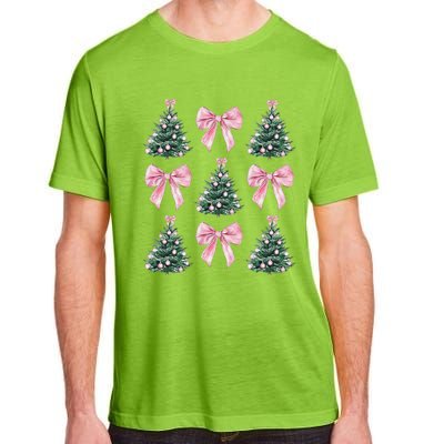 Cute P.Ink Bow Christmas Tree Pattern Gift Adult ChromaSoft Performance T-Shirt