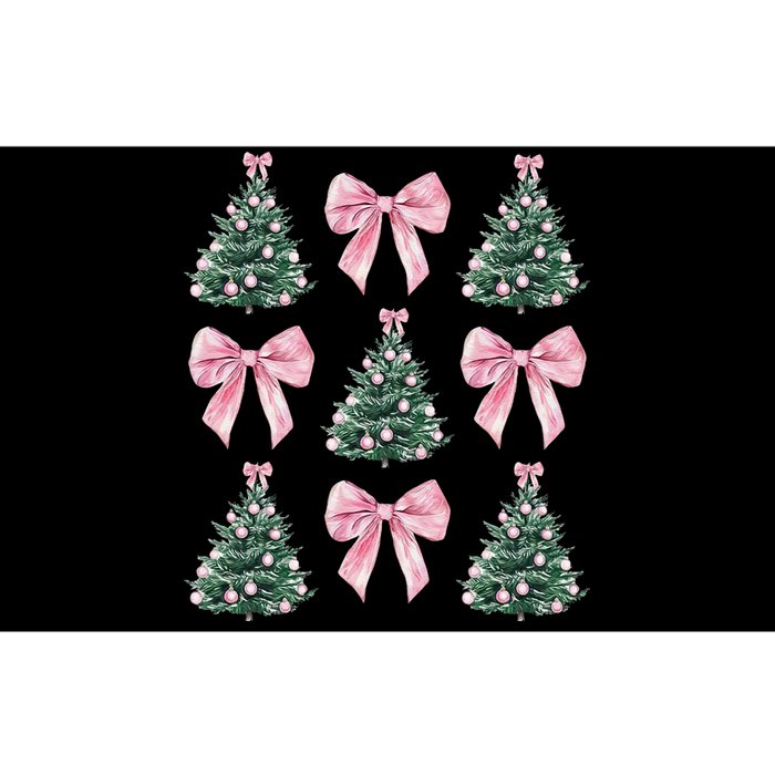 Cute P.Ink Bow Christmas Tree Pattern Gift Bumper Sticker