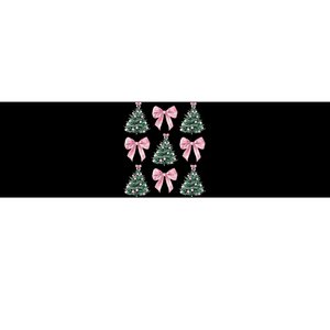 Cute P.Ink Bow Christmas Tree Pattern Gift Bumper Sticker