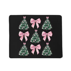 Cute P.Ink Bow Christmas Tree Pattern Gift Mousepad