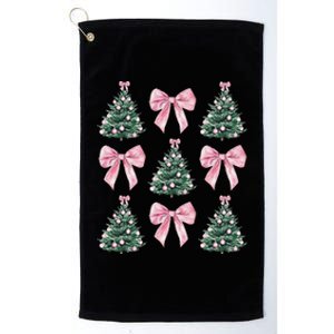 Cute P.Ink Bow Christmas Tree Pattern Gift Platinum Collection Golf Towel