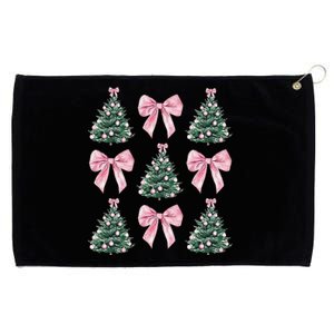 Cute P.Ink Bow Christmas Tree Pattern Gift Grommeted Golf Towel