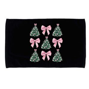 Cute P.Ink Bow Christmas Tree Pattern Gift Microfiber Hand Towel