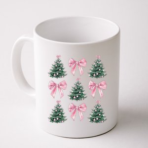 Cute P.Ink Bow Christmas Tree Pattern Gift Coffee Mug