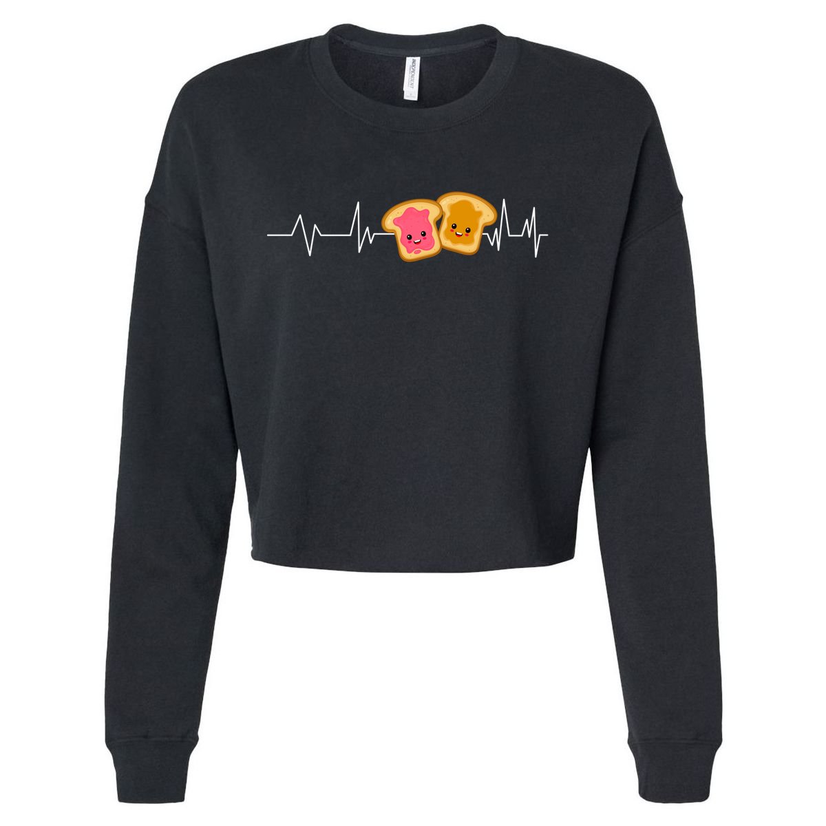 Cute Peanut Butter And Jelly Lover Great Gift Cropped Pullover Crew