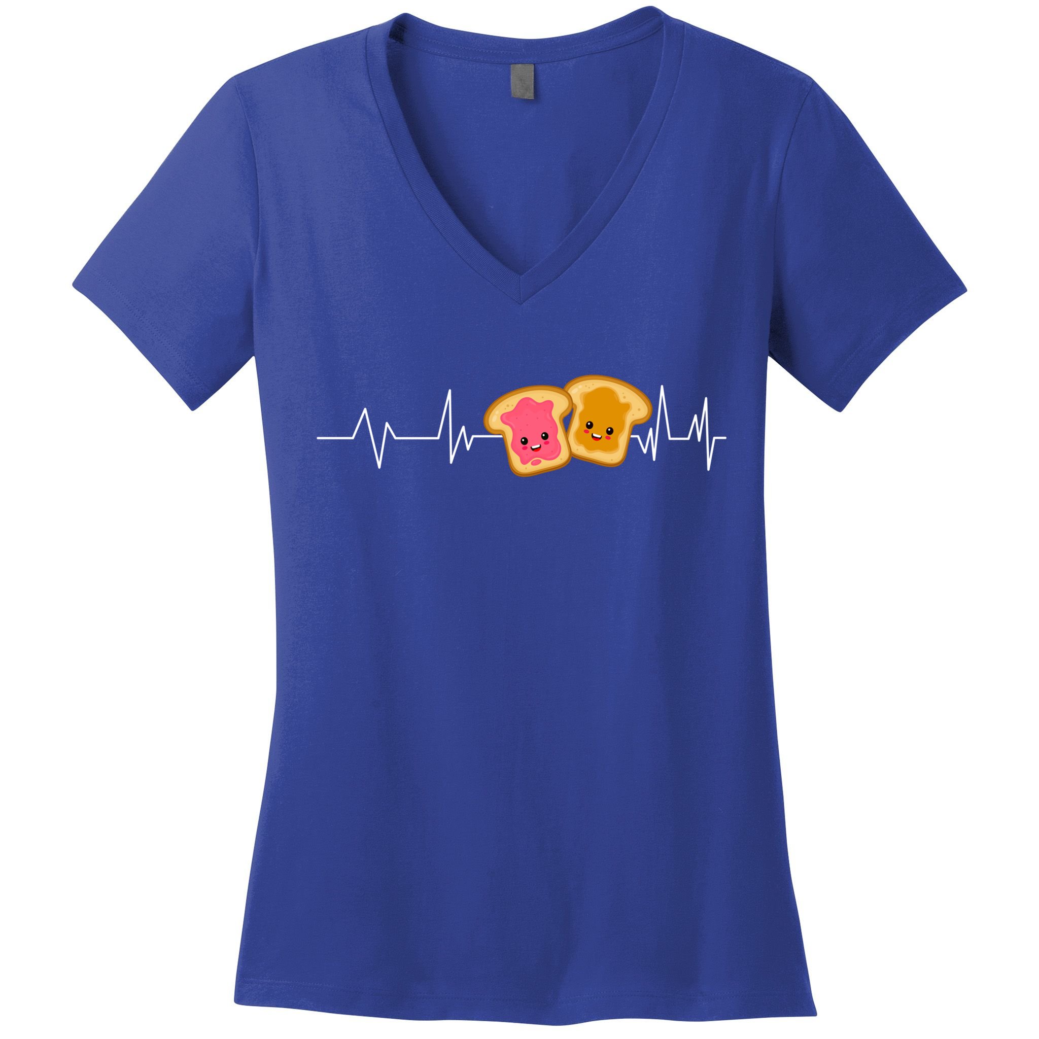 Cute Peanut Butter And Jelly Lover Great Gift Women's V-Neck T-Shirt