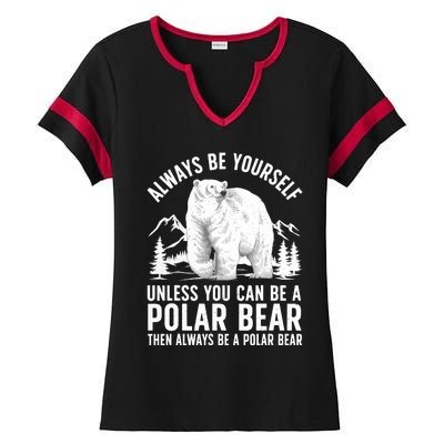 Cool Polar Bear Design For Animal Polar Bear Lover Ladies Halftime Notch Neck Tee