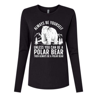 Cool Polar Bear Design For Animal Polar Bear Lover Womens Cotton Relaxed Long Sleeve T-Shirt