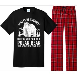 Cool Polar Bear Design For Animal Polar Bear Lover Pajama Set