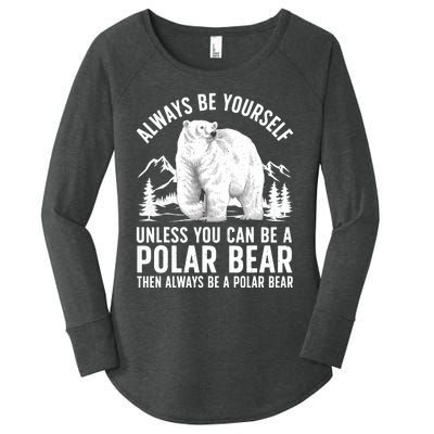 Cool Polar Bear Design For Animal Polar Bear Lover Women's Perfect Tri Tunic Long Sleeve Shirt