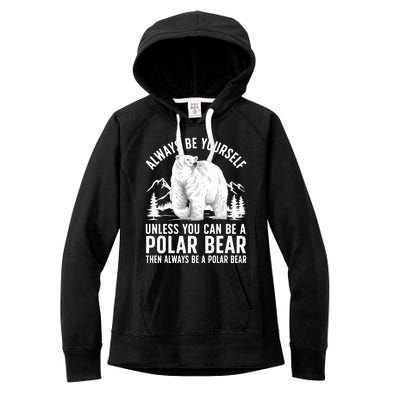 Cool Polar Bear Design For Animal Polar Bear Lover Women's Fleece Hoodie