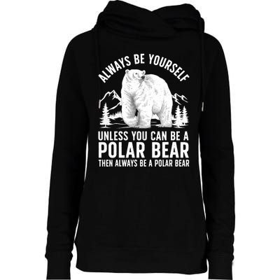 Cool Polar Bear Design For Animal Polar Bear Lover Womens Funnel Neck Pullover Hood