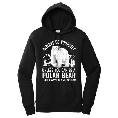 Cool Polar Bear Design For Animal Polar Bear Lover Women's Pullover Hoodie