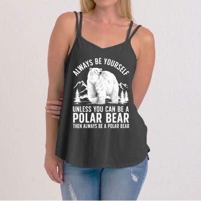 Cool Polar Bear Design For Animal Polar Bear Lover Women's Strappy Tank