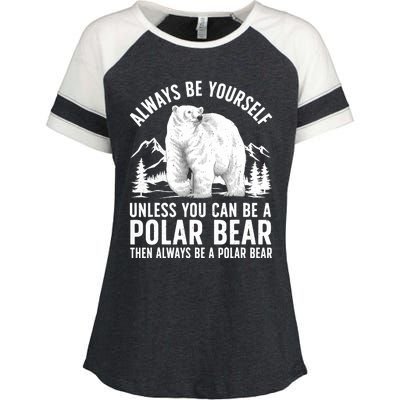 Cool Polar Bear Design For Animal Polar Bear Lover Enza Ladies Jersey Colorblock Tee