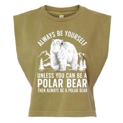 Cool Polar Bear Design For Animal Polar Bear Lover Garment-Dyed Women's Muscle Tee