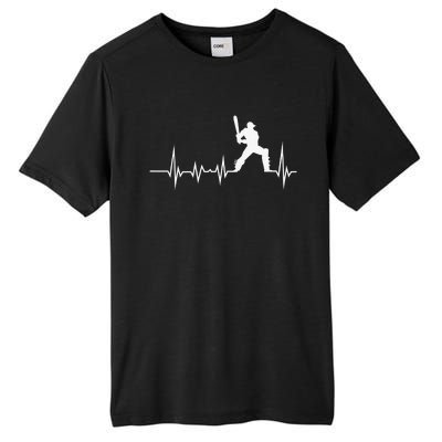 Cricket Player Bat And Ball Game Cricket Heartbeat Tall Fusion ChromaSoft Performance T-Shirt