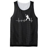 Cricket Player Bat And Ball Game Cricket Heartbeat Mesh Reversible Basketball Jersey Tank