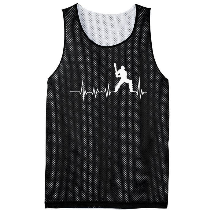 Cricket Player Bat And Ball Game Cricket Heartbeat Mesh Reversible Basketball Jersey Tank