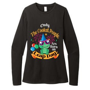 Coolest People Born On Leap Day Birthday Party Cute Womens CVC Long Sleeve Shirt